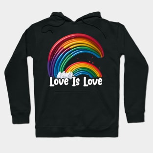 Prideful Skies LGBTQ gay pride Rainbow Colored Design Hoodie